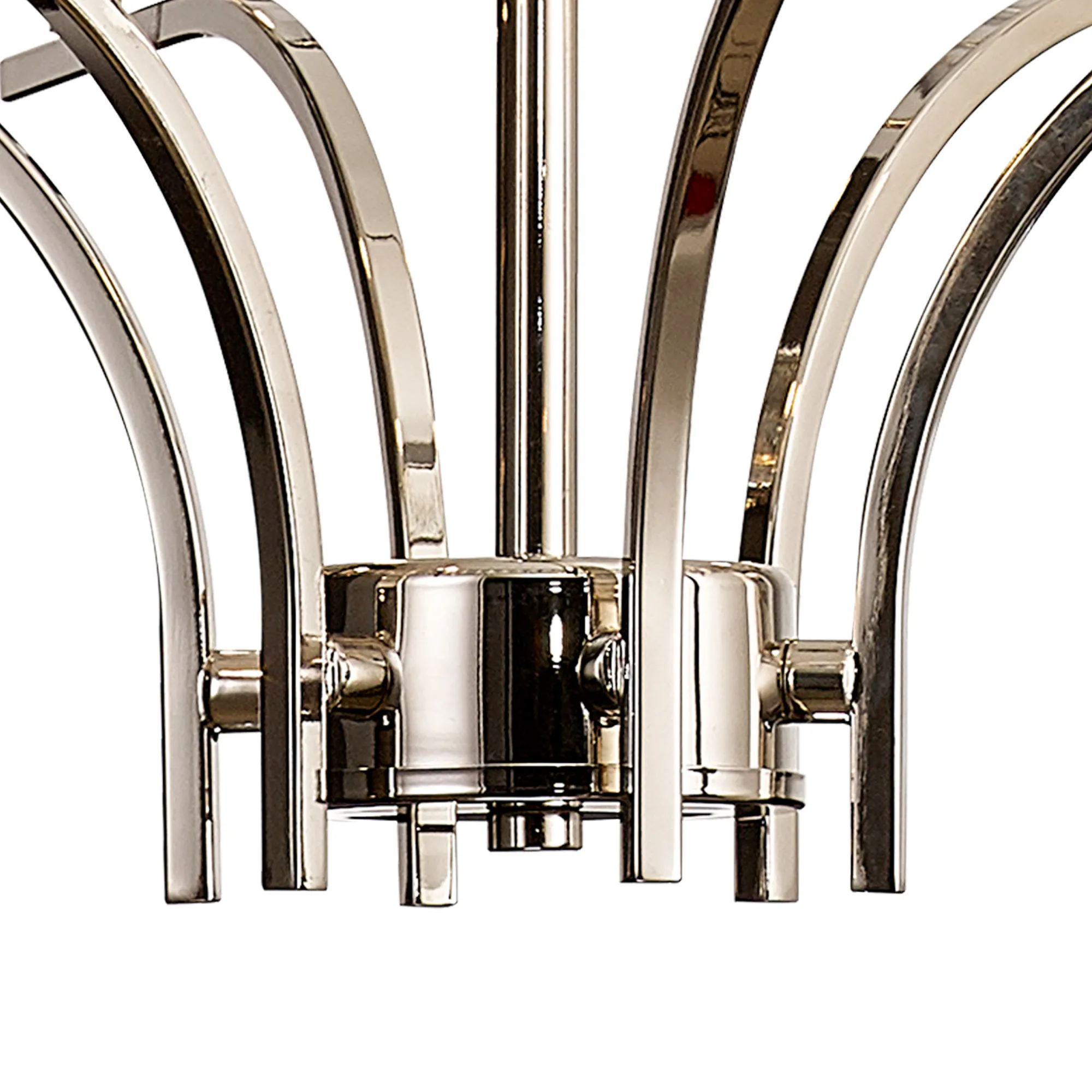 Vivienne Crystal Pendant/Semi Ceiling 6 Light Polished Nickel IL31819  Diyas Vivienne Polished Nickel